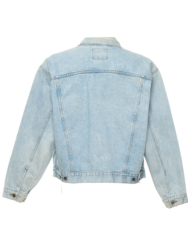 Button Front Denim Jacket - M