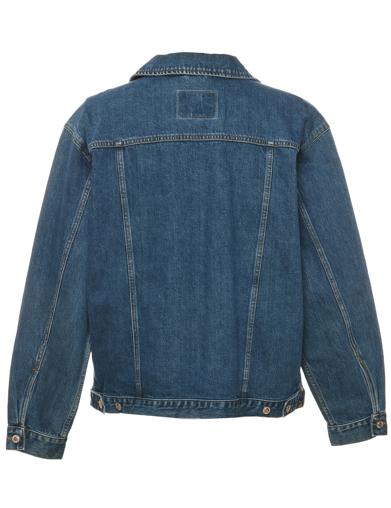 Button Front Denim Jacket - L