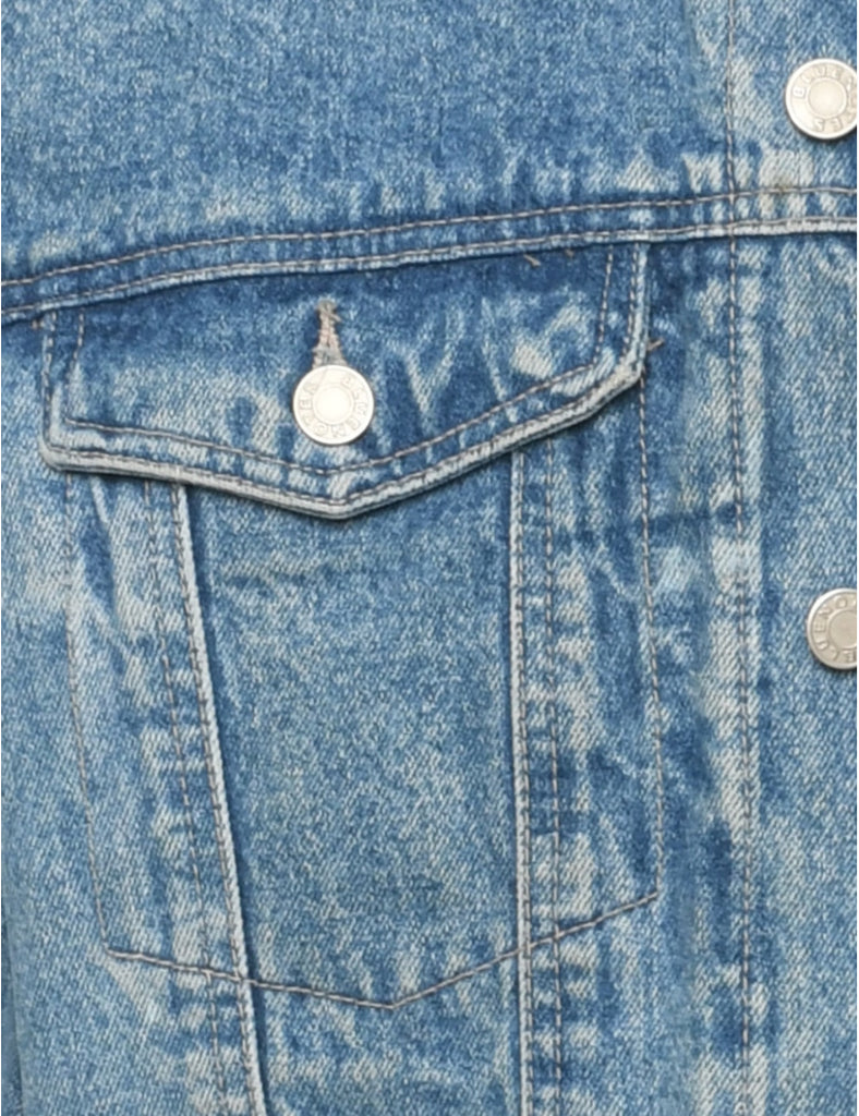 Button Front Denim Jacket - M