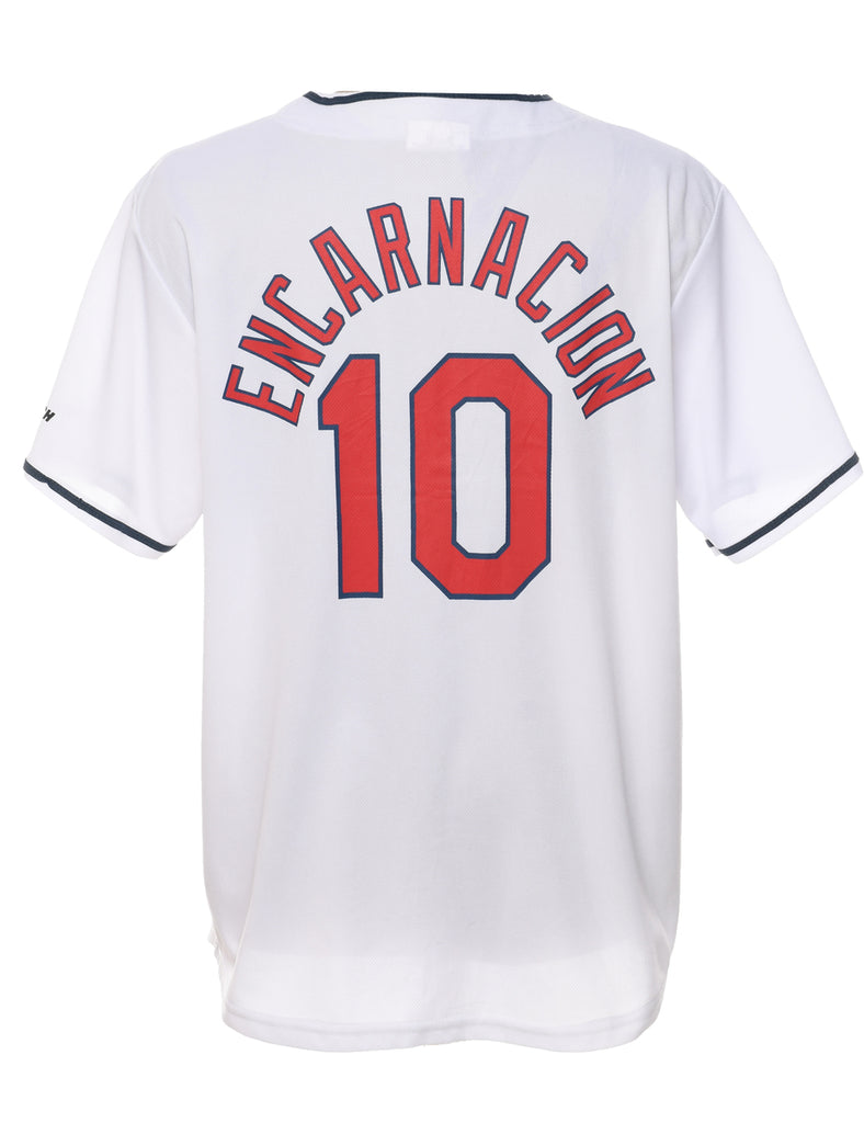 Button Front Indians Printed T-shirt - XL