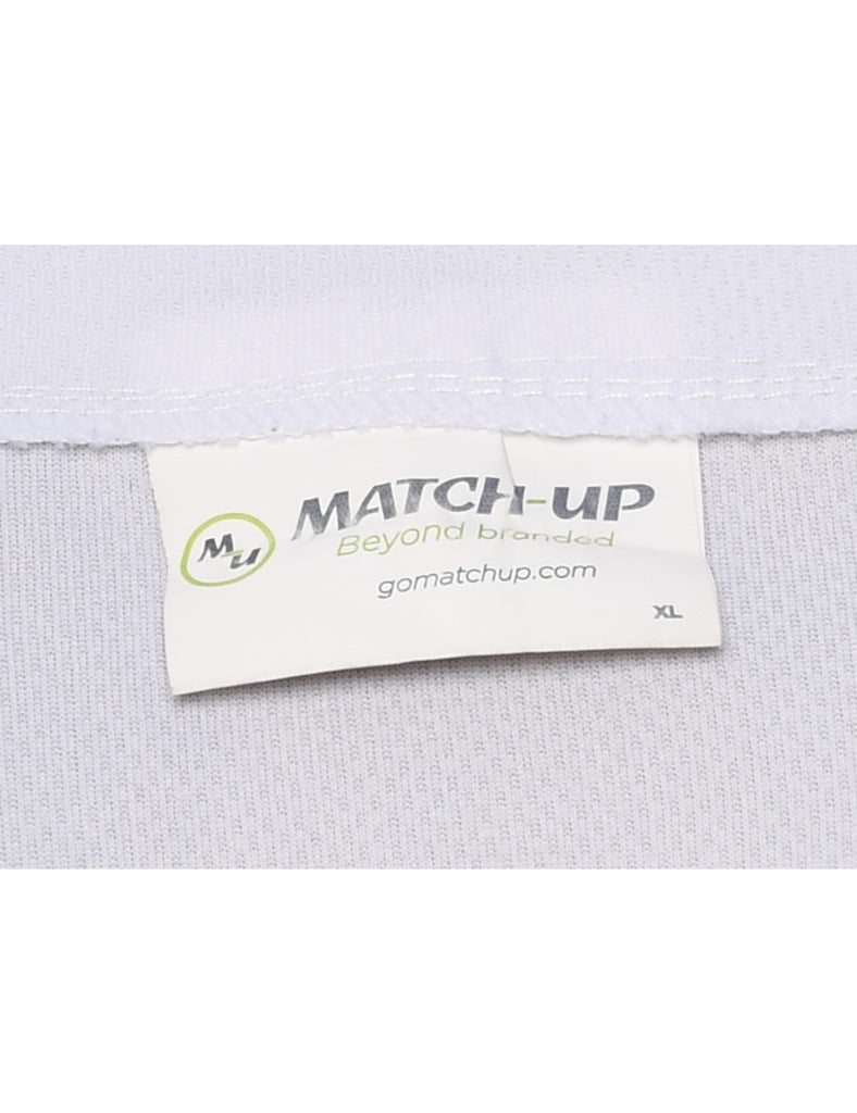 Button Front Indians Printed T-shirt - XL