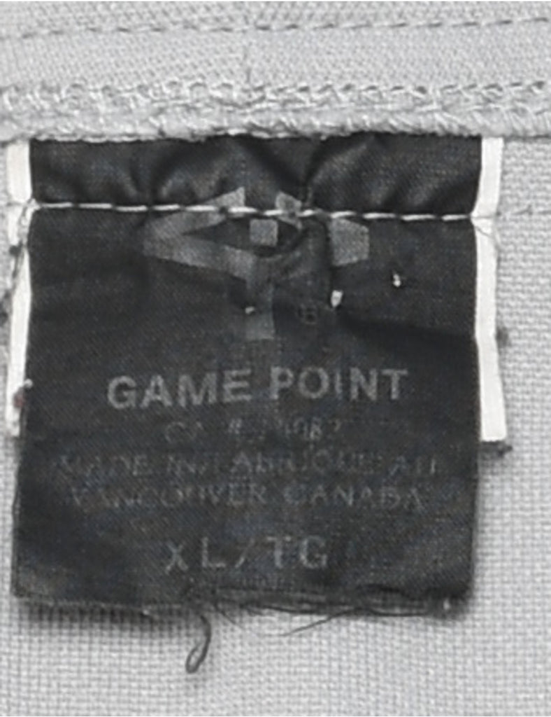 Button Front Langley Printed T-shirt - L