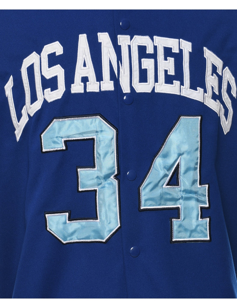 Button Front Los Angeles Printed T-shirt - L