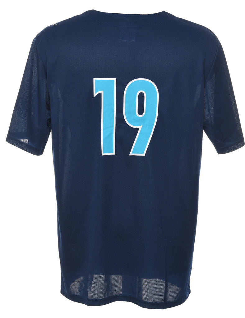 Button Front Printed T-shirt - L