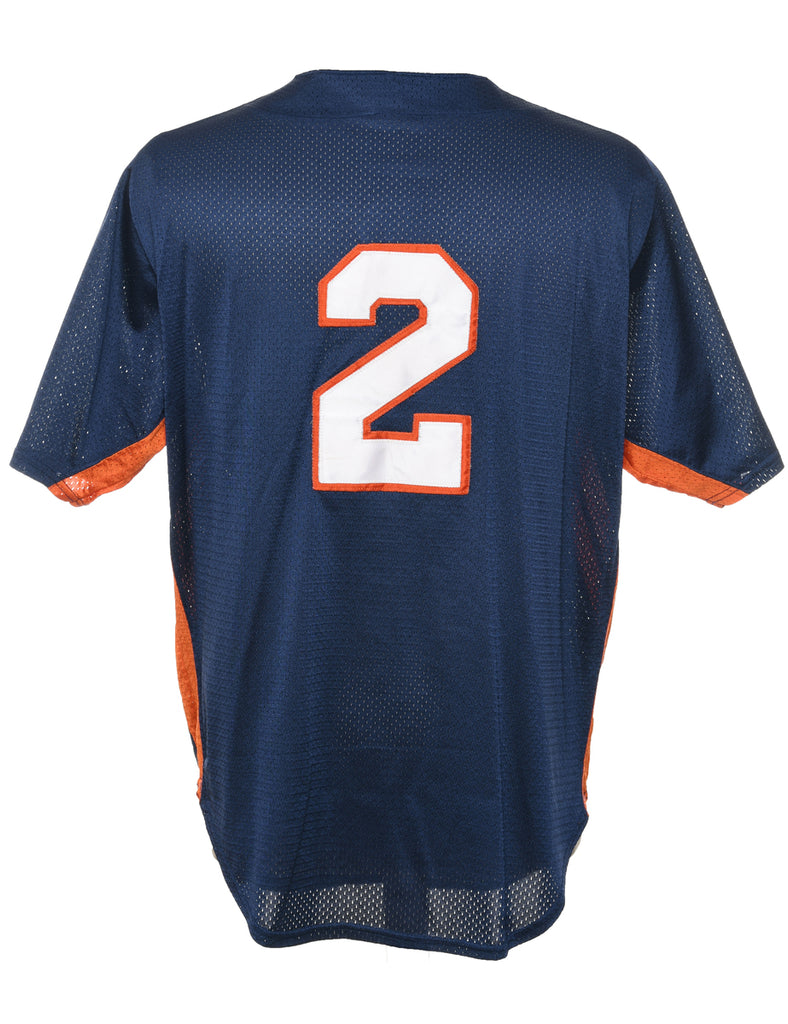 Button Front Printed T-shirt - M