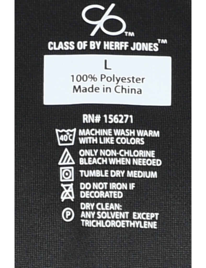 Button Front Printed T-shirt - L