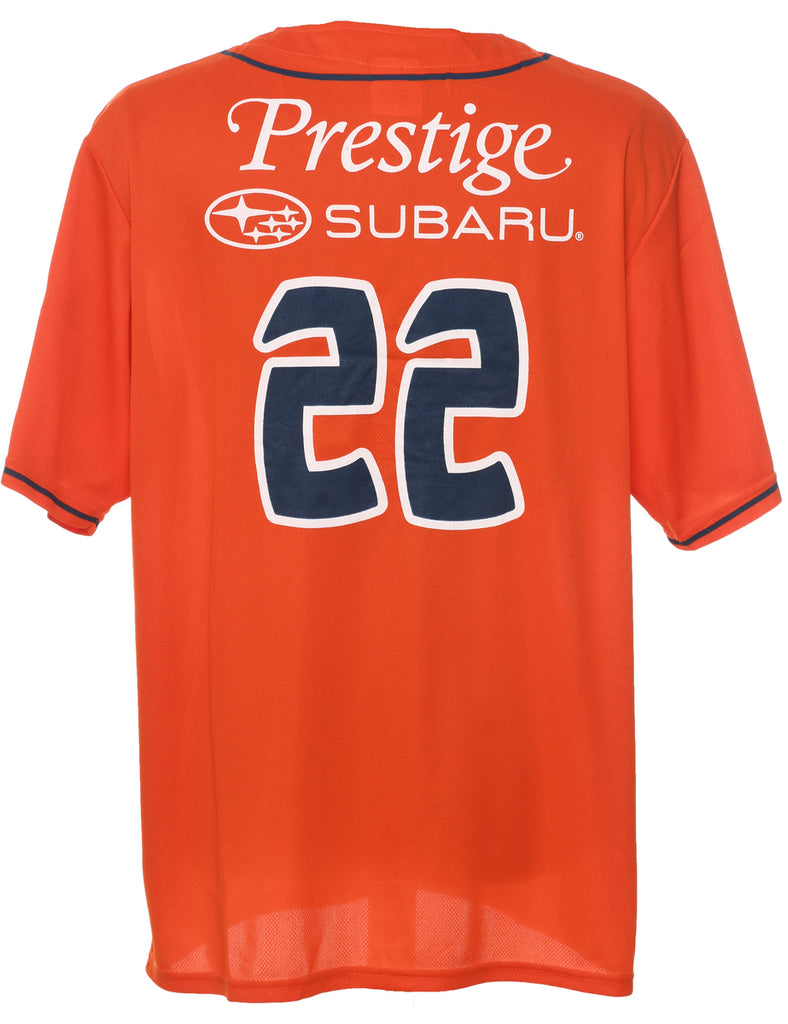 Button Front Tourists Printed T-shirt - L