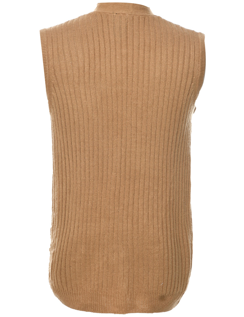 Button Through Sweater Vest - S