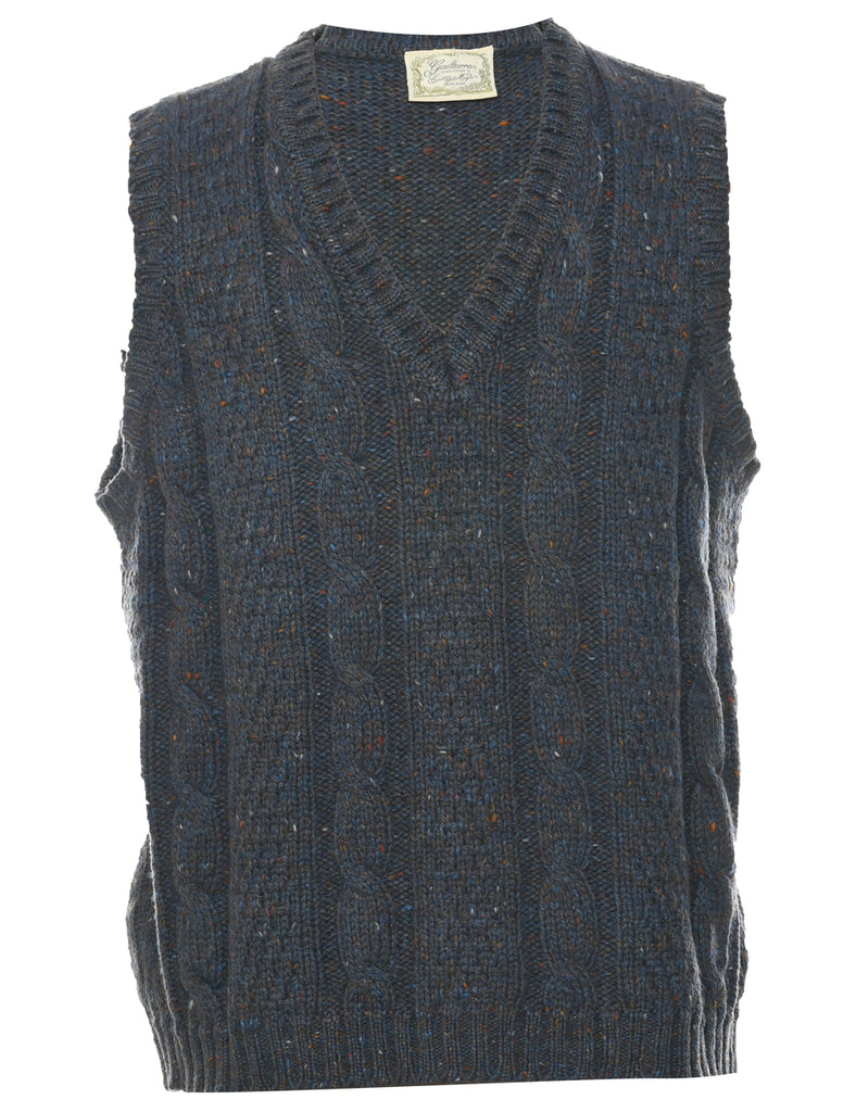 Cable Knit Grey Vest - XL