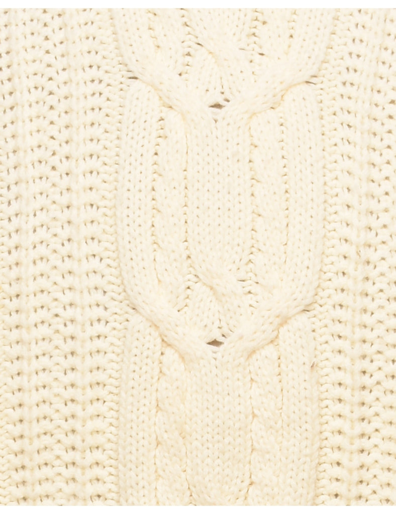 Cable Knit Jumper - L