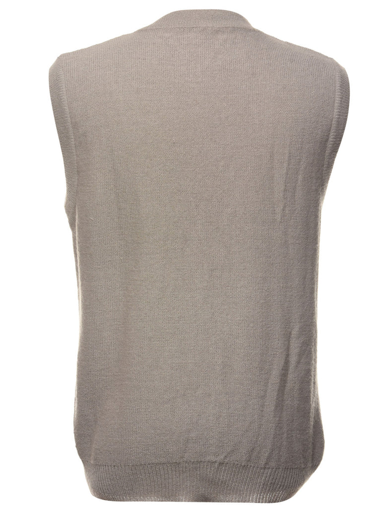 Cable Knit Sweater Vest - L