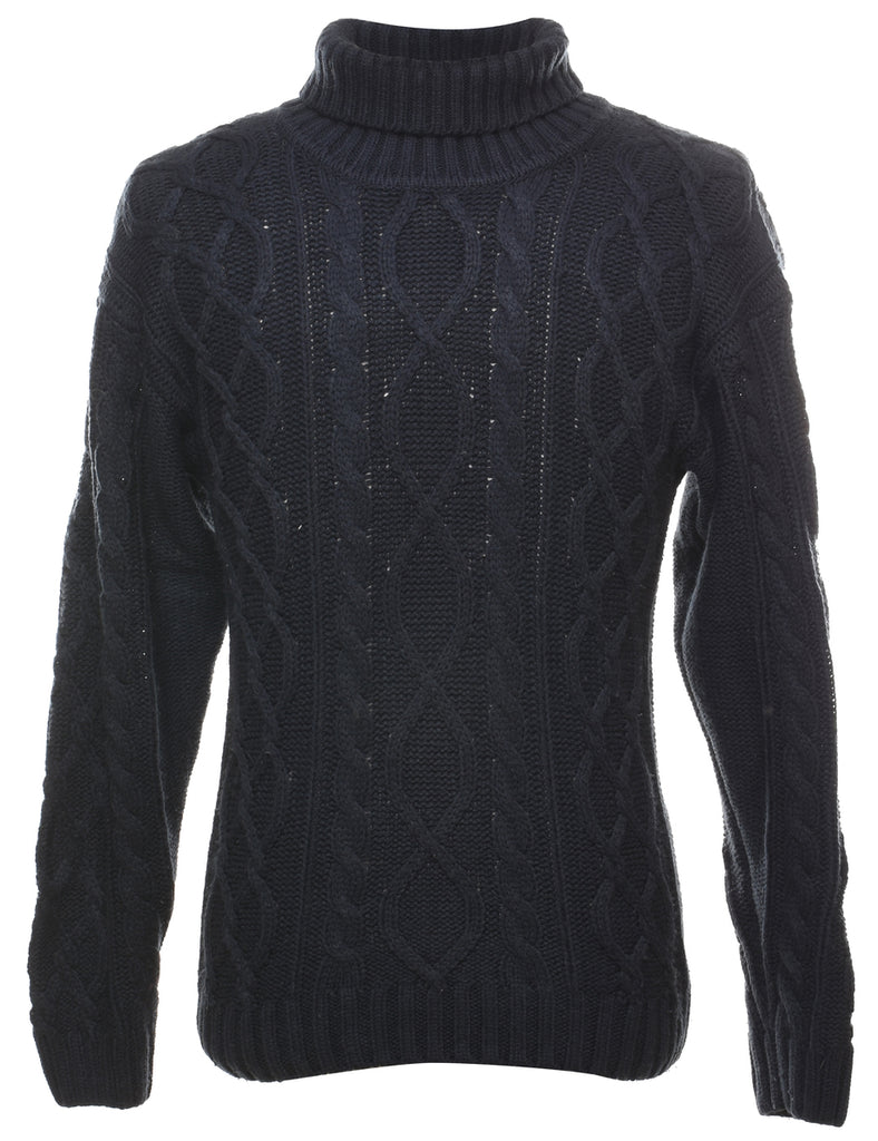 Cable Knit Turtleneck Jumper - S