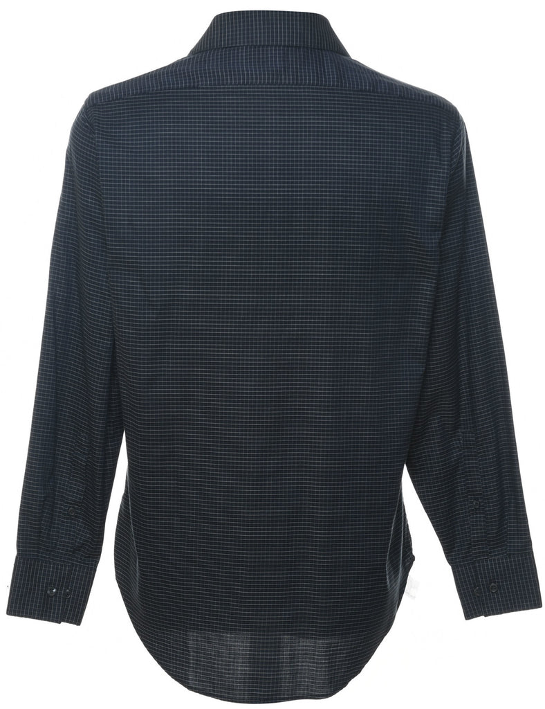 Calvin Klein Checked Navy & White Shirt - M