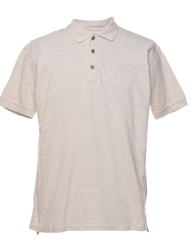 Calvin Klein Light Grey Polo Shirt - S