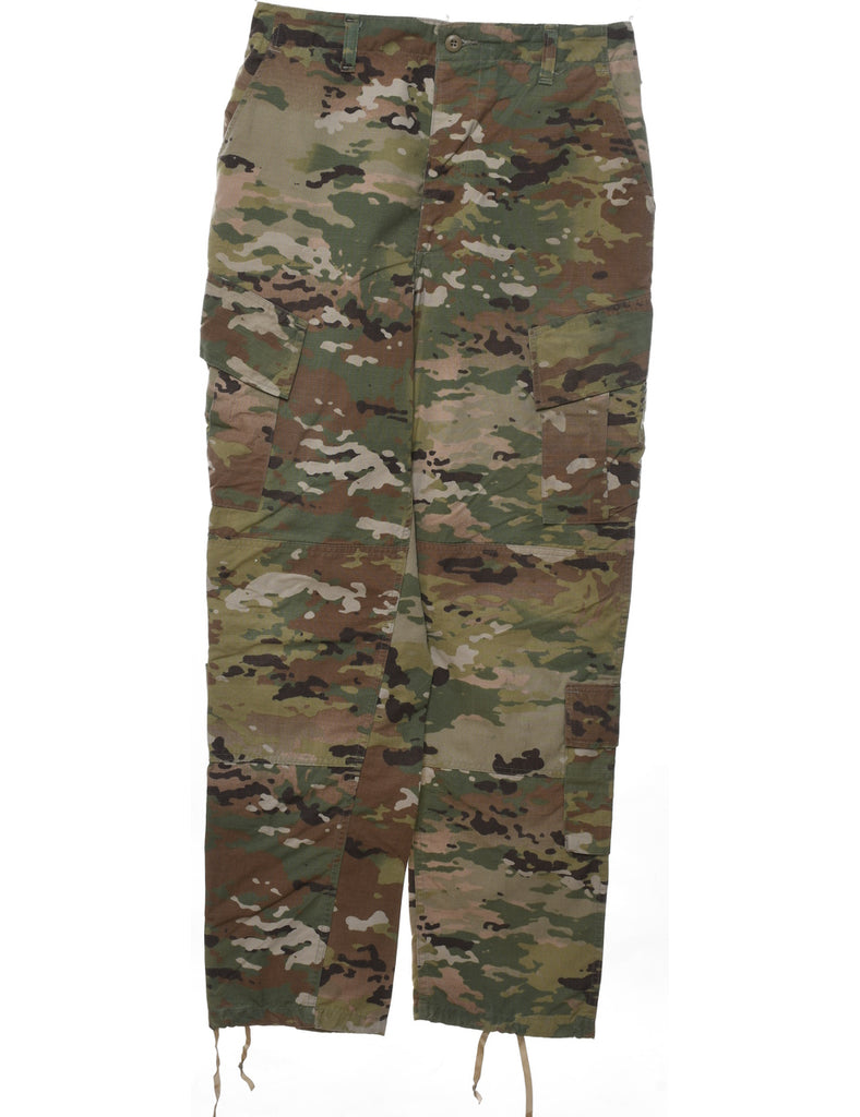 Camouflage Print Cargo Trousers - W32 L34