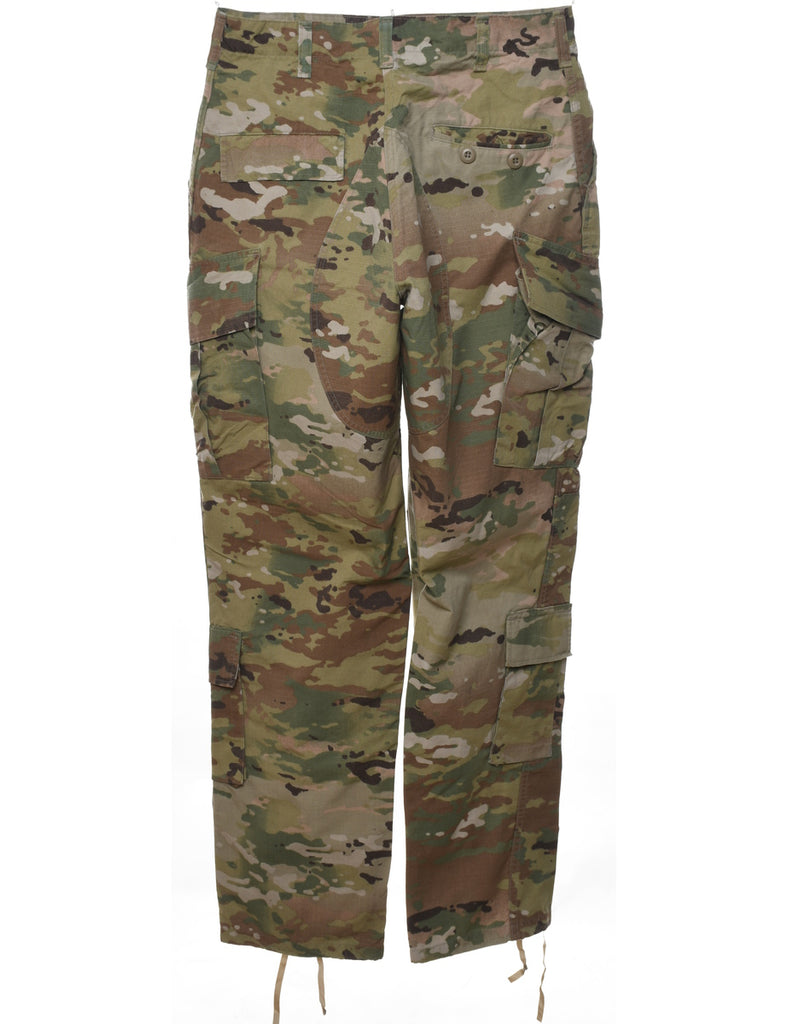 Camouflage Print Cargo Trousers - W32 L34