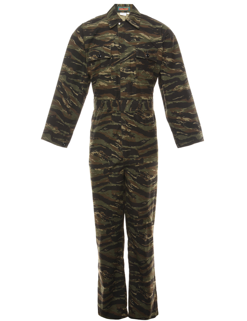 Camouflage Print Classic Boiler Suit - XL