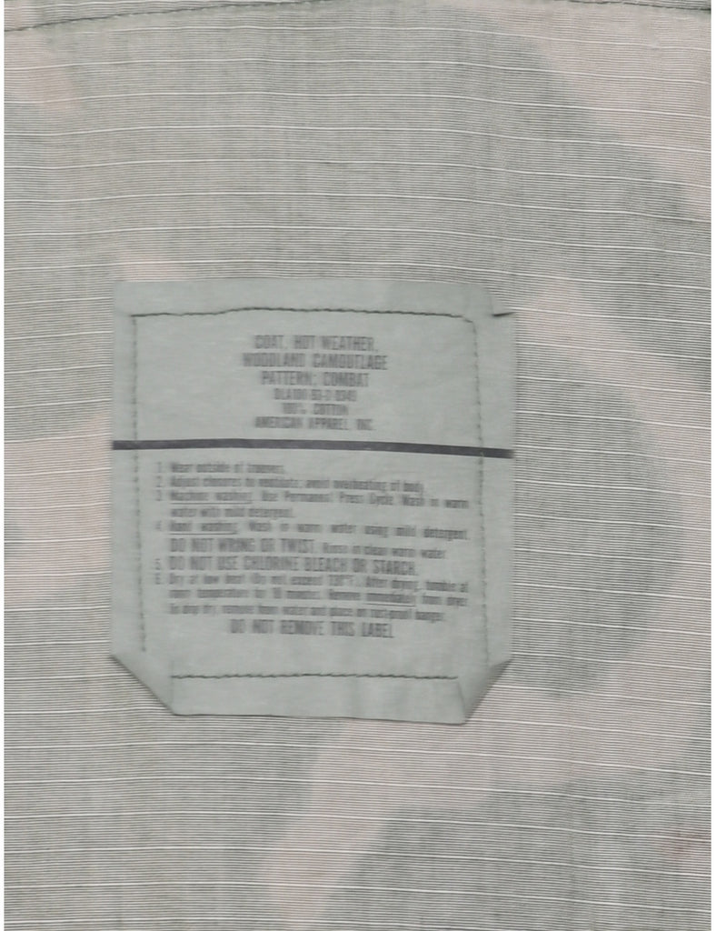 Camouflage Print Military Jacket - M