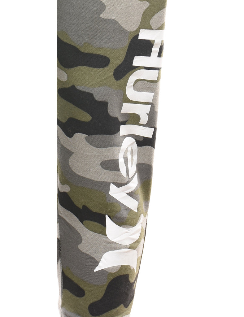 Camouflage Print Olive Green Hurley Jogging bottoms - W32 L26