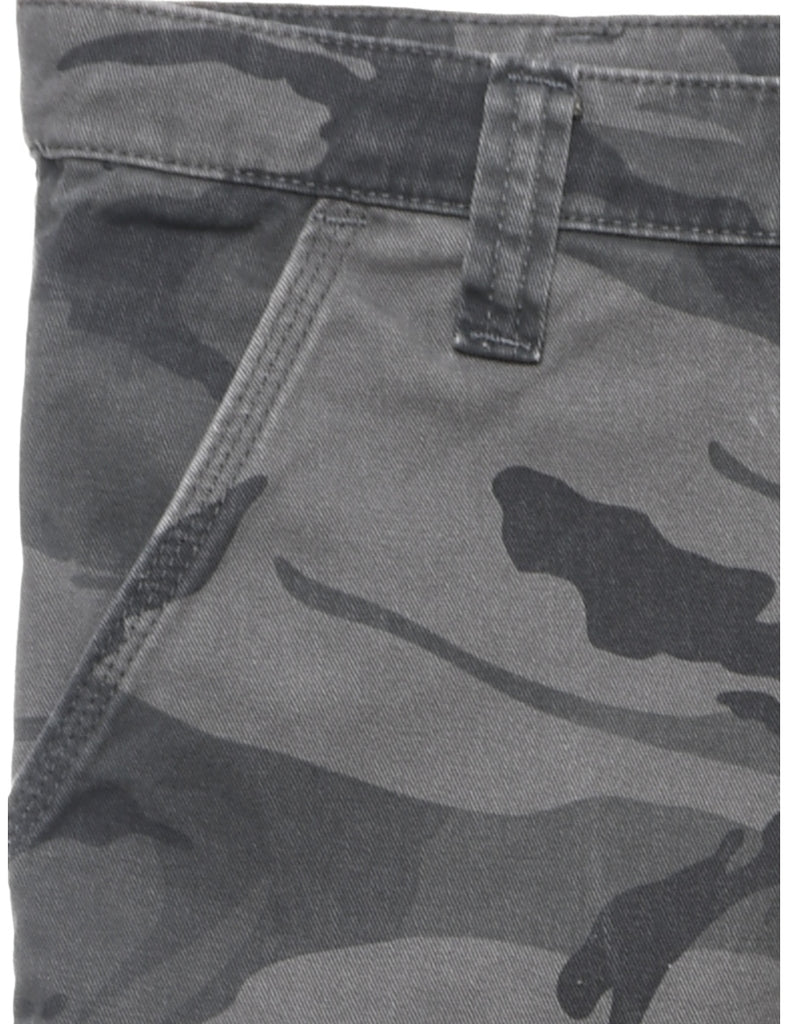 Camouflage Print Y2K Casual Cargo Trousers - W34 L34