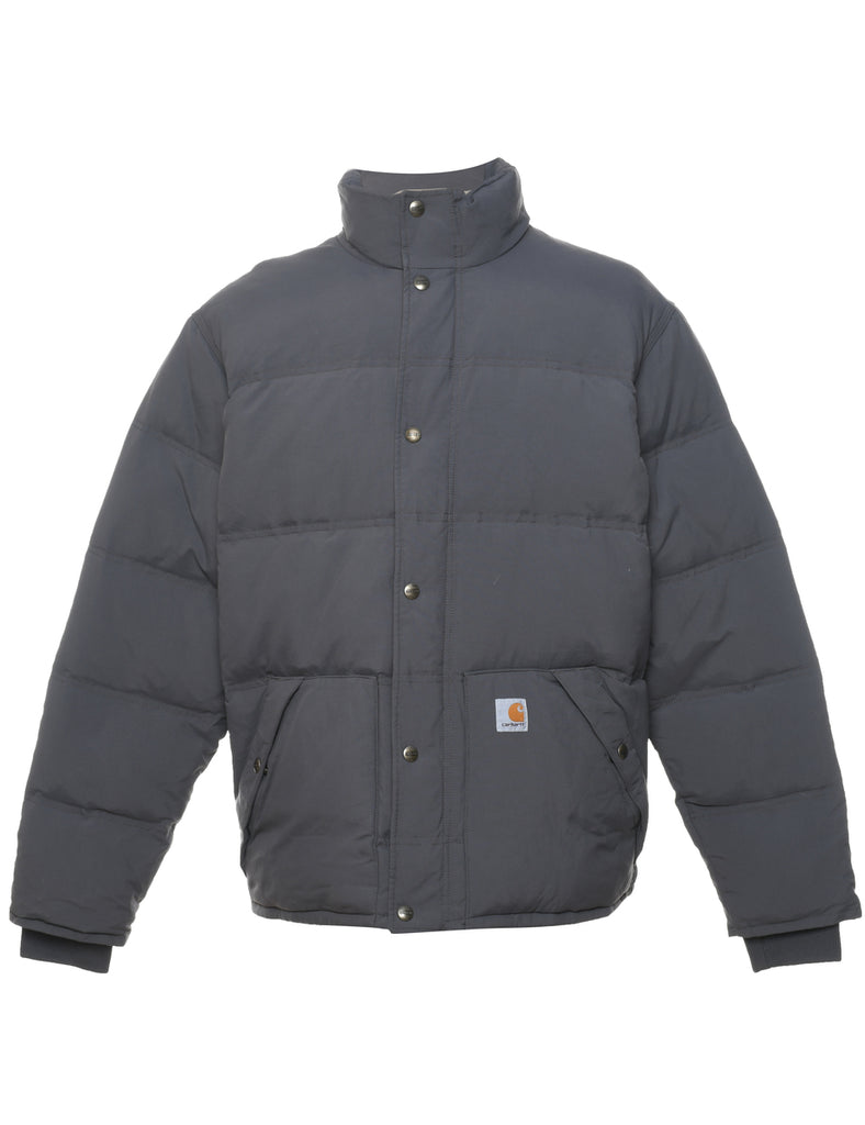 Carhartt Grey Zip-Front Puffer Jacket - M