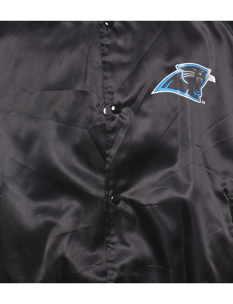 Carolina Panthers Black & Light Blue Bomber Jacket - XL