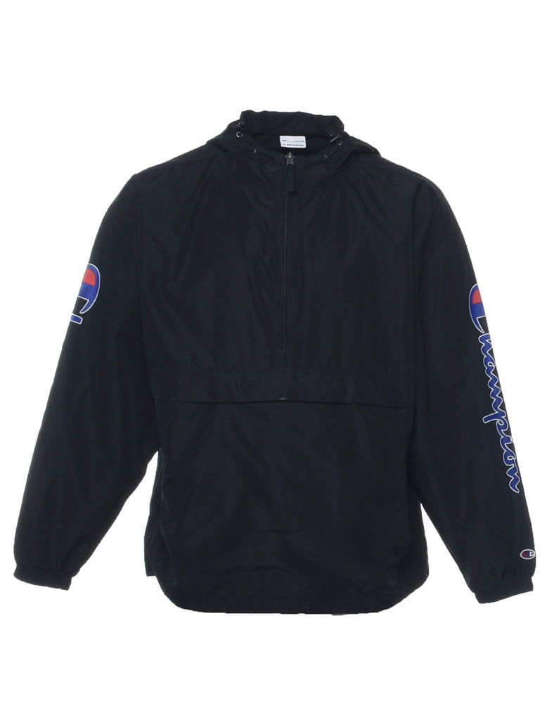 Champion Black Hooded Jacket - XL