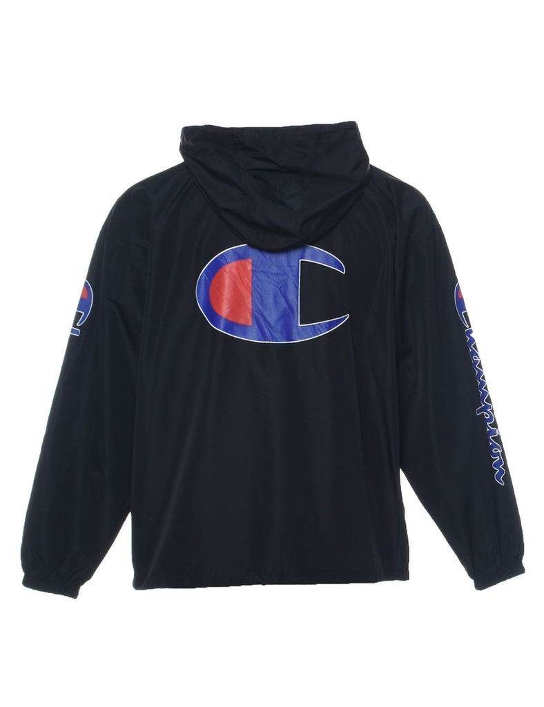 Champion Black Hooded Jacket - XL