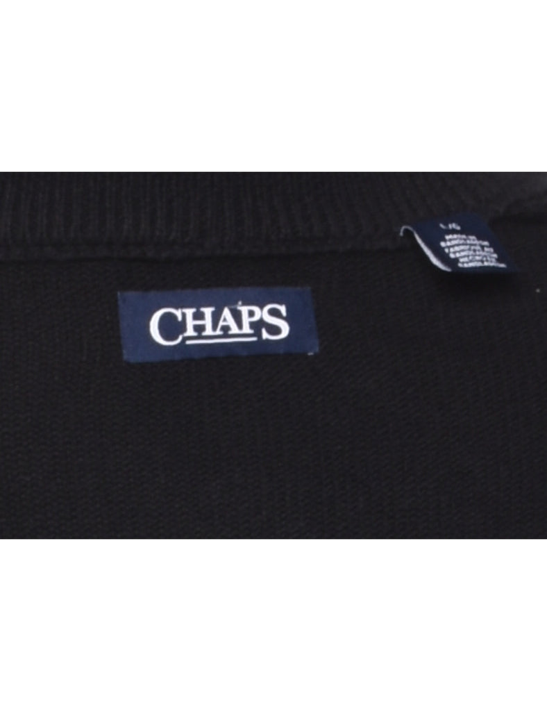 Chaps Black Jumper - L