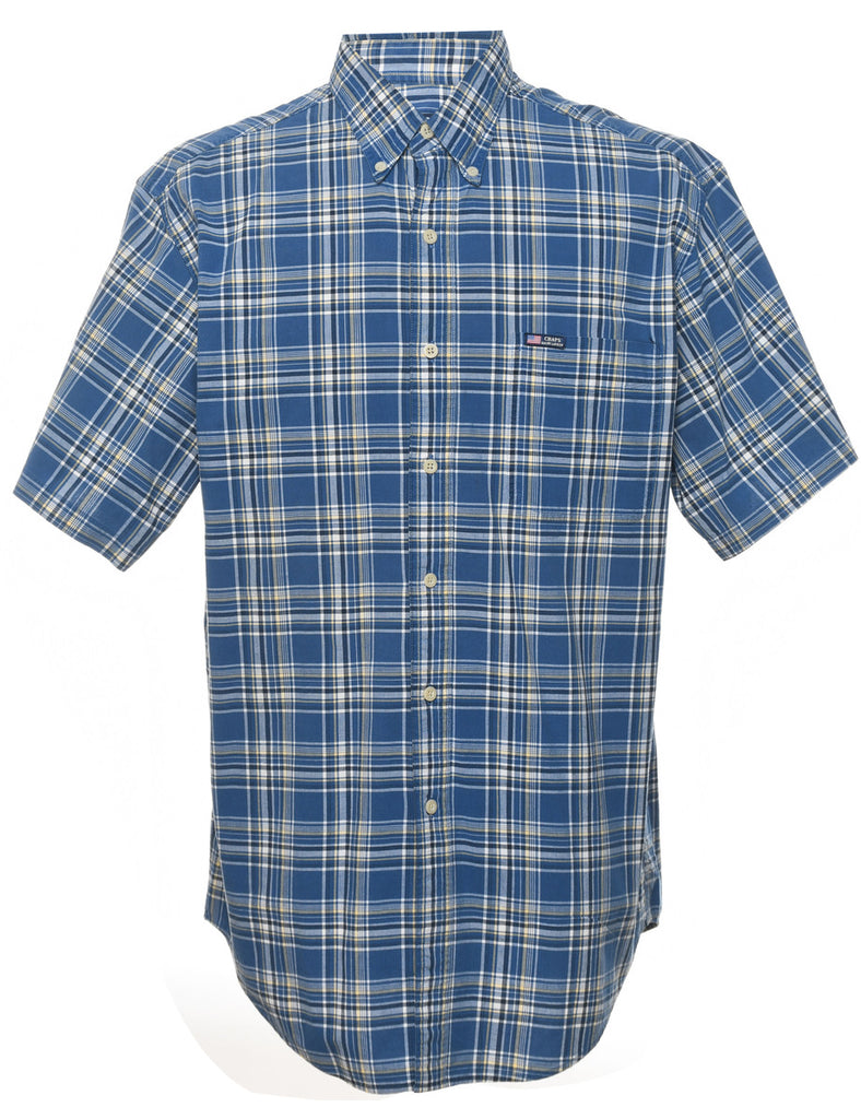 Chaps Checked Blue Classic Shirt - L