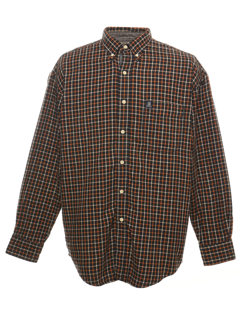 Chaps Checked Denim Shirt - L