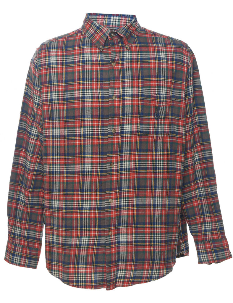 Chaps Checked Multi-Colour Flannel Shirt - L