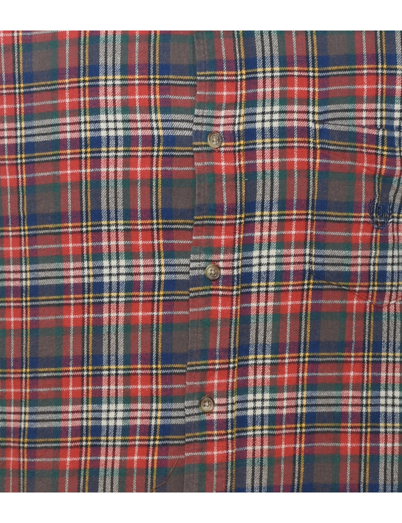Chaps Checked Multi-Colour Flannel Shirt - L