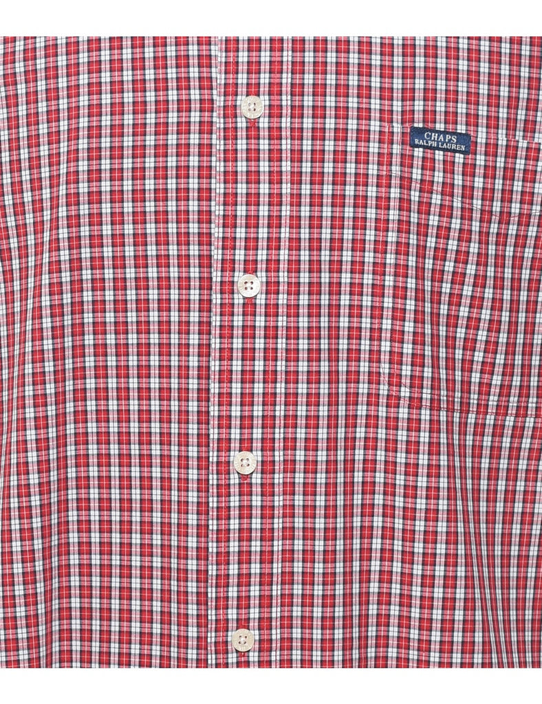 Chaps Checked Red & White Shirt - L