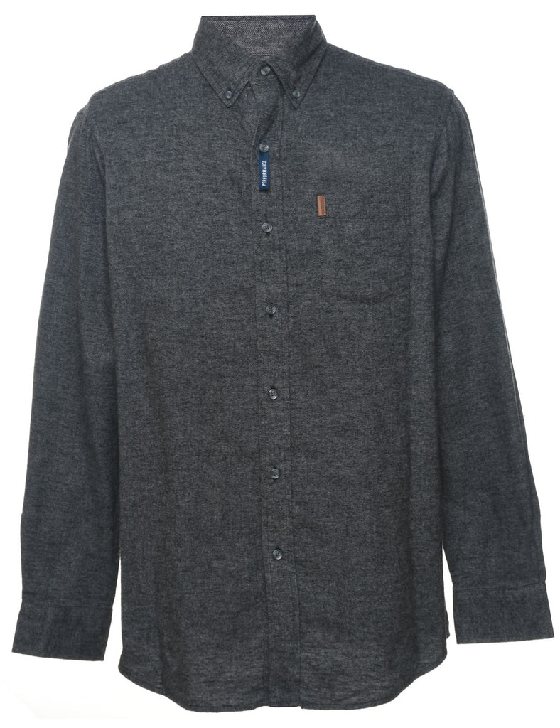 Chaps Dark Grey Flannel Shirt - M