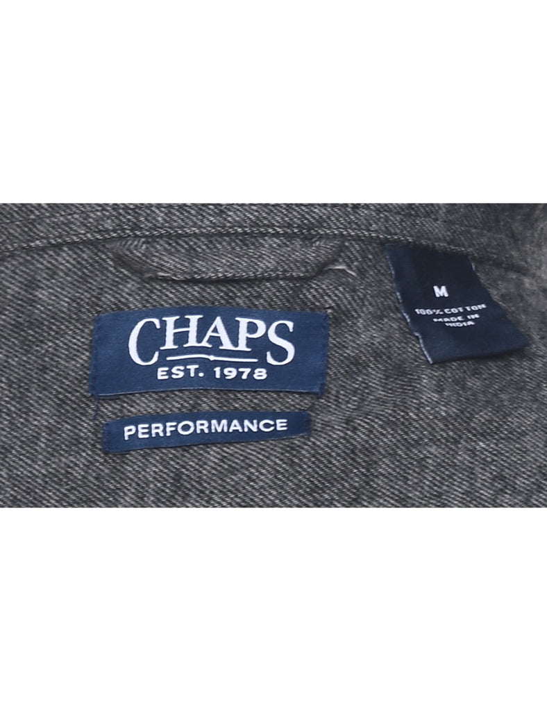 Chaps Dark Grey Flannel Shirt - M