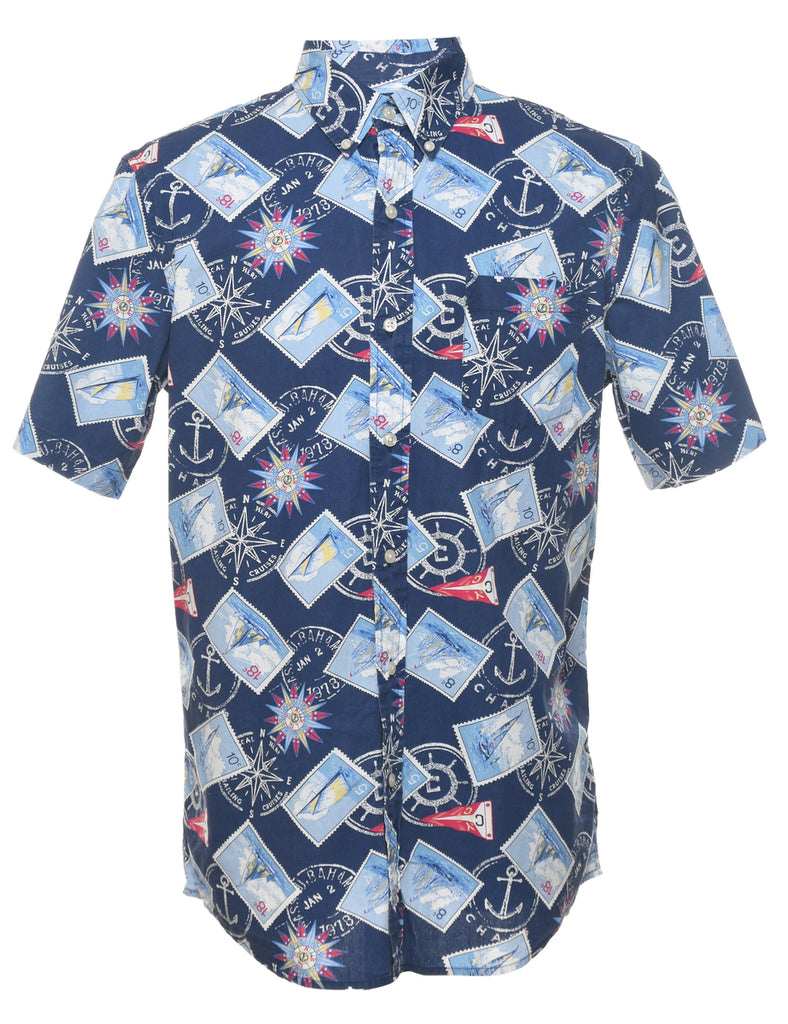 Chaps Novelty Print  Hawaiian Shirt - M