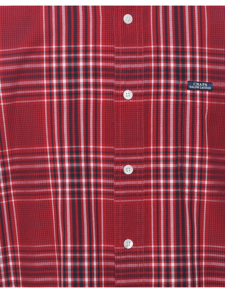 Chaps Red & White Checked Shirt - L