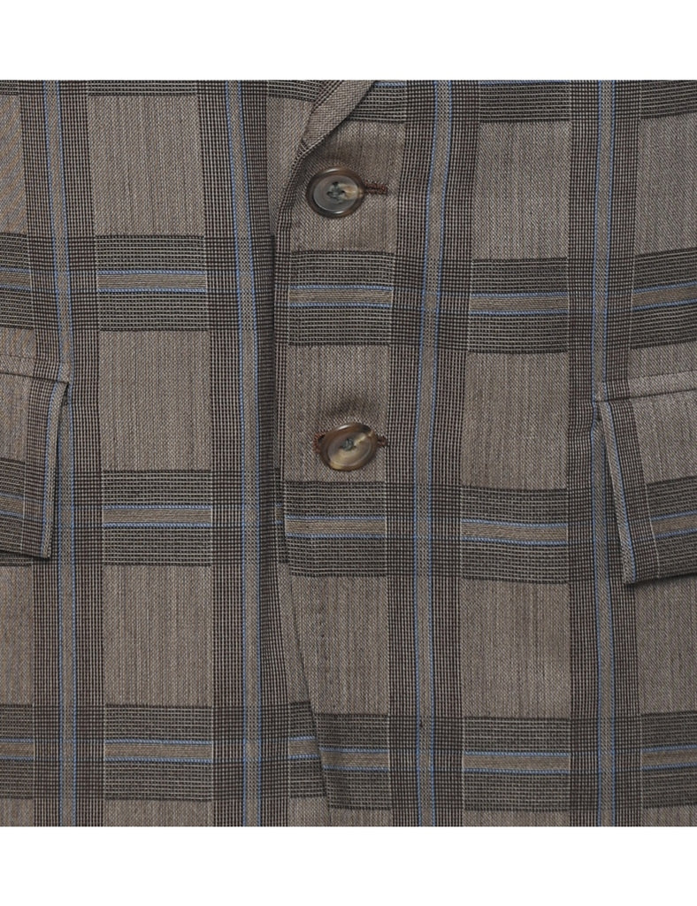Checked Blazer - M