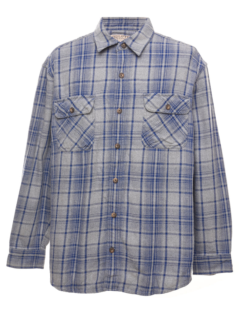 Checked Denim Shirt - XL