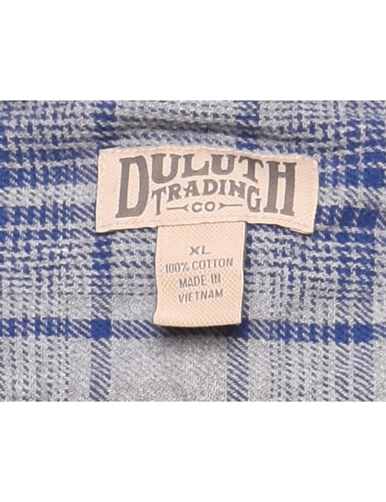 Checked Denim Shirt - XL