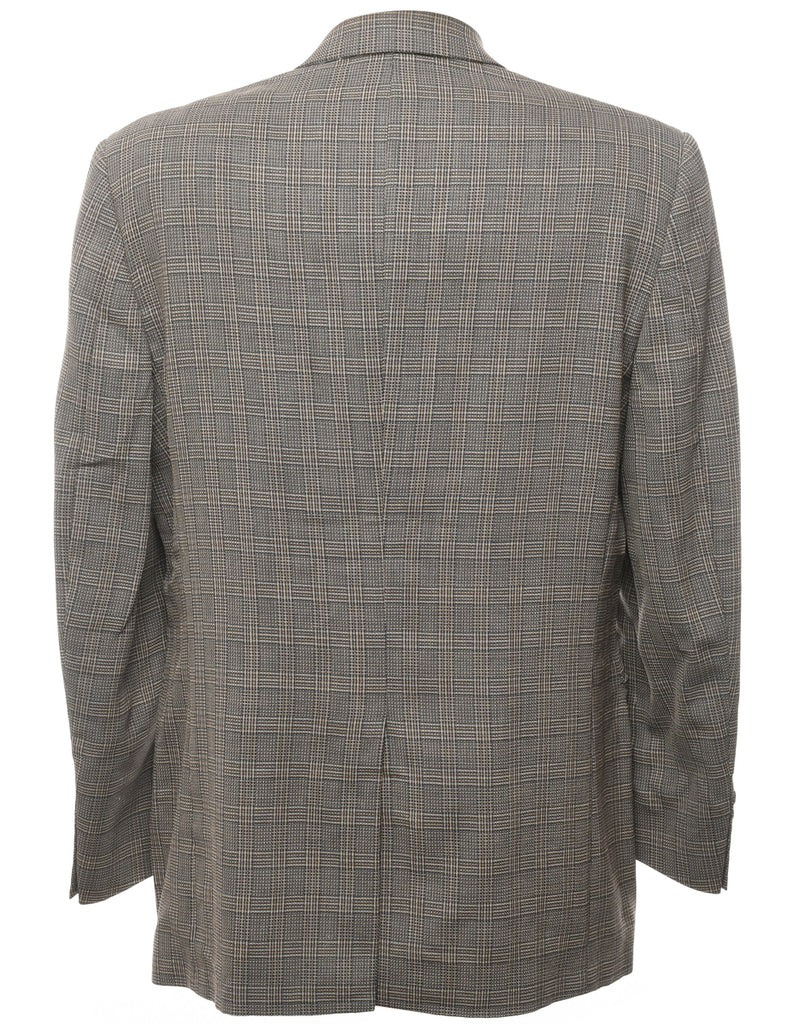 Checked Grey Classic Blazer - L