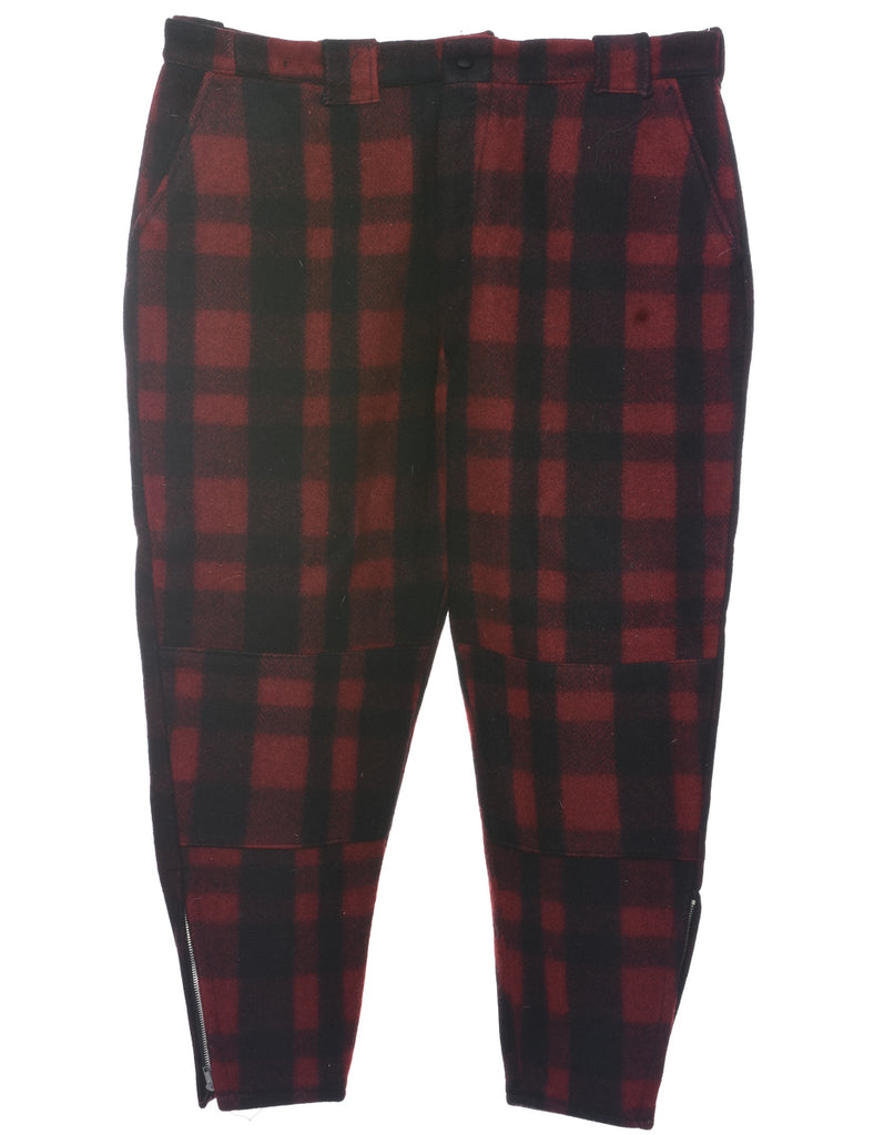 Checked Pattern Trousers - W37 L26