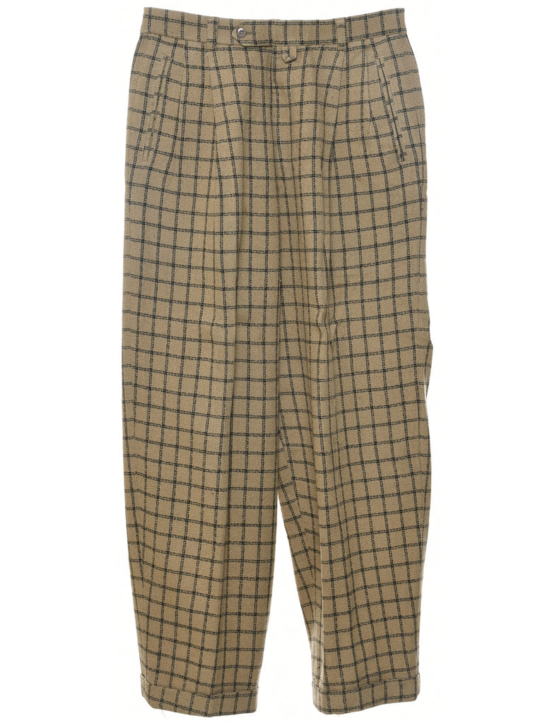 Checked Pattern Trousers - W32 L31