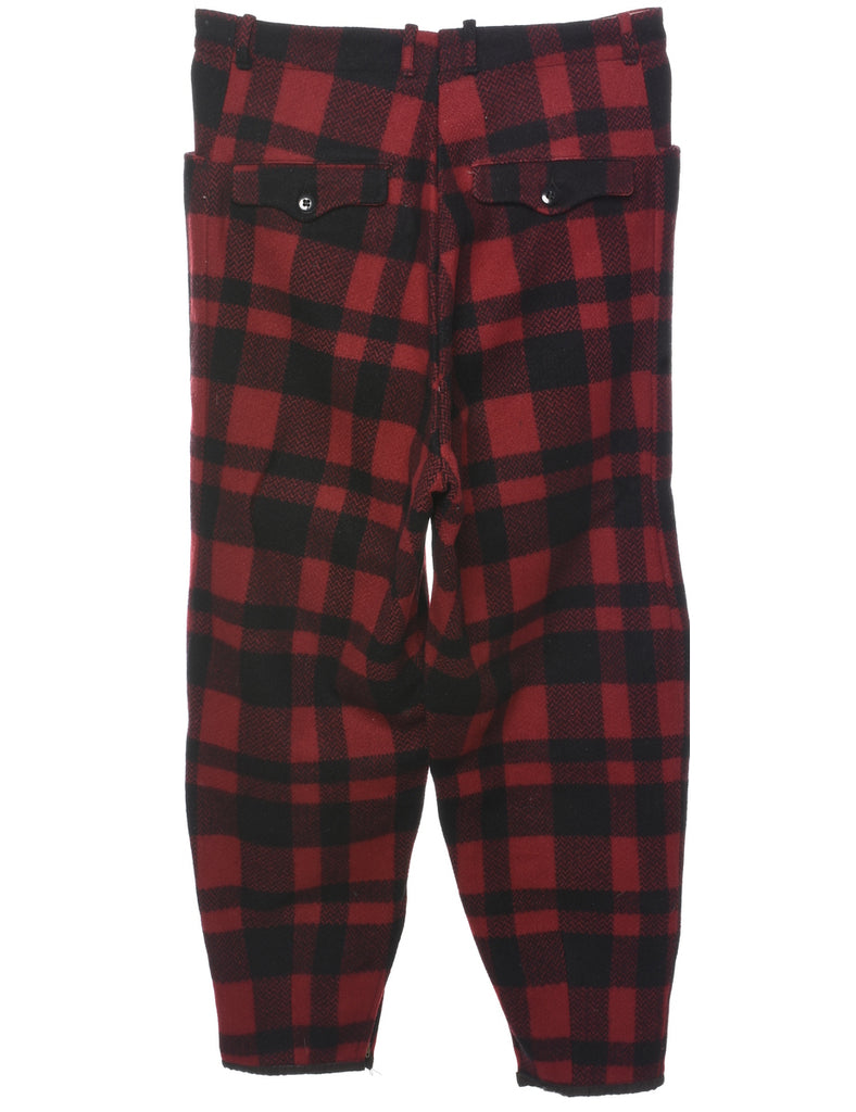 Checked Pattern Trousers - W32 L26