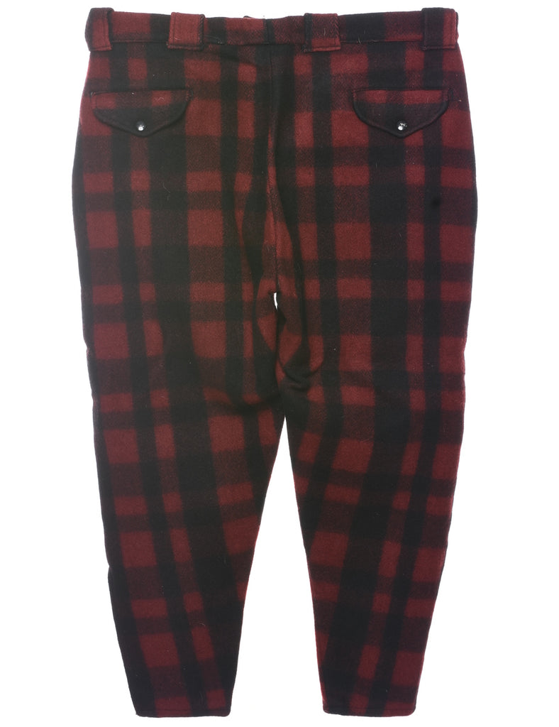 Checked Pattern Trousers - W37 L26