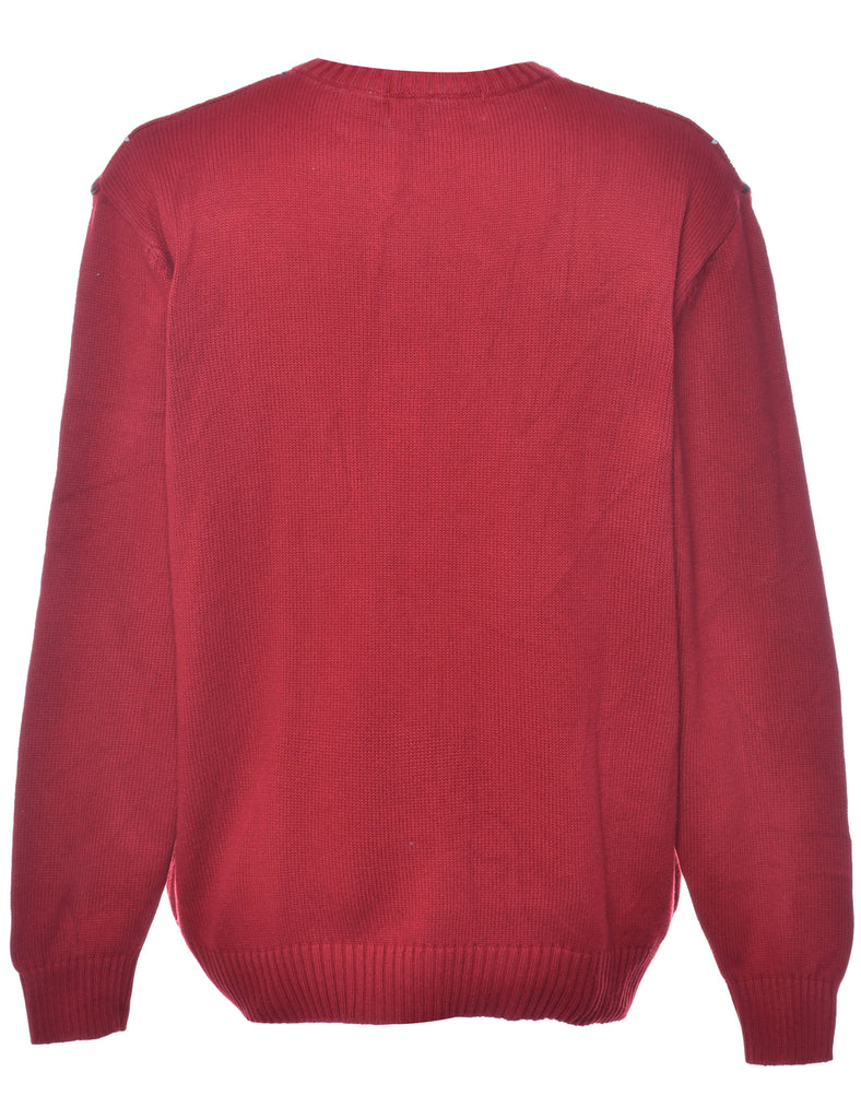 Checked Red Jumper - L