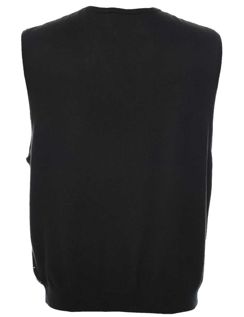 Checked Sweater Vest - M