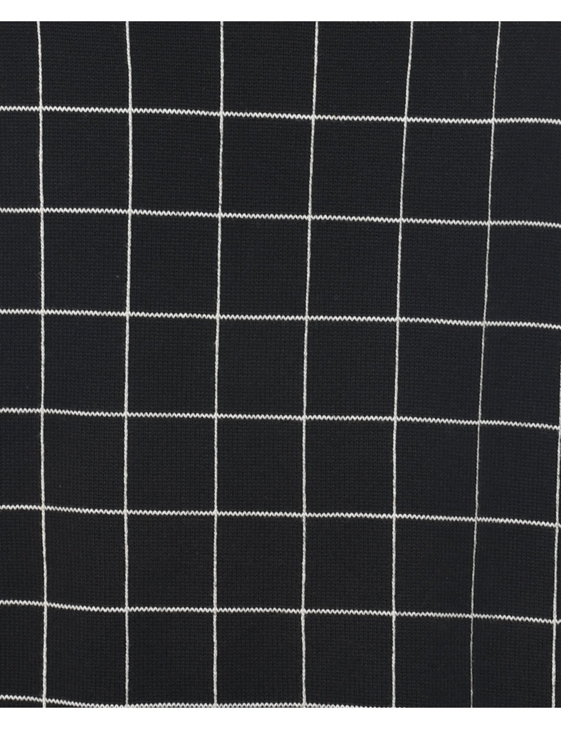 Checked Sweater Vest - M