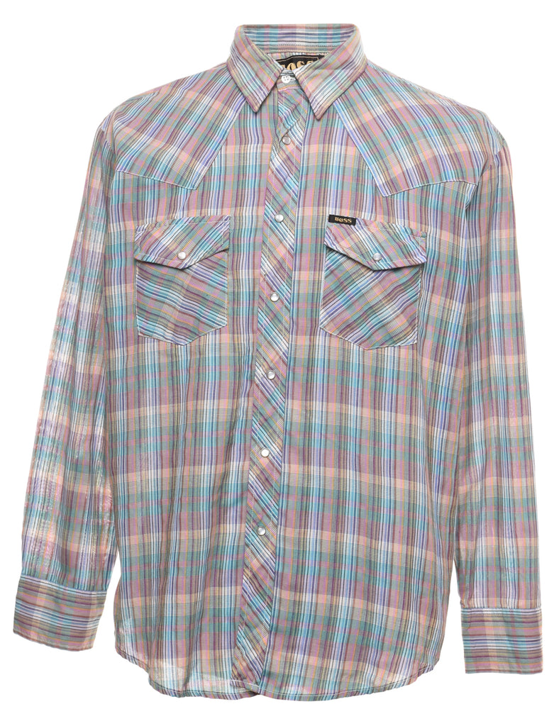 Checked Western Shirt - L